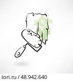 painter roller grunge icon. Стоковая иллюстрация, агентство Ingram Publishing / Фотобанк Лори