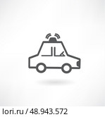 Vector Police Car Icon. Стоковая иллюстрация, агентство Ingram Publishing / Фотобанк Лори