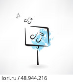 waymark with music grunge icon. Стоковая иллюстрация, агентство Ingram Publishing / Фотобанк Лори