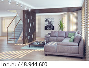 modern living room interior. contemporary 3d concept . Стоковое фото, агентство Ingram Publishing / Фотобанк Лори