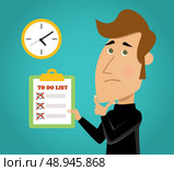 Personal list to do undone items work planner concept with check boxes abstract vector illustration. Стоковая иллюстрация, агентство Ingram Publishing / Фотобанк Лори