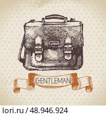 Sketch gentlemen accessory. Hand drawn men illustration. Стоковая иллюстрация, агентство Ingram Publishing / Фотобанк Лори