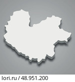 3d isometric map of Thai Nguyen Province of Vietnam. Стоковая иллюстрация, иллюстратор Максим Гребешков / Фотобанк Лори