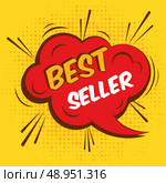Best seller sale advertising promotion speech bubble vector illustration. Стоковая иллюстрация, агентство Ingram Publishing / Фотобанк Лори
