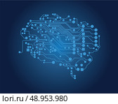 Human brain, logical thinking, vector. Стоковая иллюстрация, агентство Ingram Publishing / Фотобанк Лори