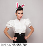 Passionate bunny girl. square. Стоковое фото, агентство Ingram Publishing / Фотобанк Лори