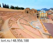 Cartagena Roman Amphitheater in Murcia at Spain. Стоковое фото, агентство Ingram Publishing / Фотобанк Лори