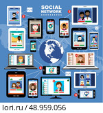 The concept of social networks, blogs and online communication. Стоковая иллюстрация, агентство Ingram Publishing / Фотобанк Лори