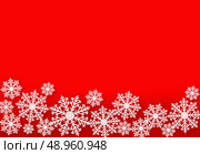 Christmas postcard with snowflakes. Vector. . Стоковая иллюстрация, агентство Ingram Publishing / Фотобанк Лори