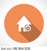 Duration Of Home Loans. Flat modern style vector illustration . Стоковая иллюстрация, агентство Ingram Publishing / Фотобанк Лори