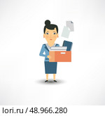 Accountant is documents and accounts. Стоковая иллюстрация, агентство Ingram Publishing / Фотобанк Лори
