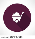 barrow full of ground icon Flat modern style vector illustration. Стоковая иллюстрация, агентство Ingram Publishing / Фотобанк Лори