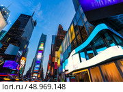 Times Square Manhattan New York all the ads deleted US. Стоковое фото, агентство Ingram Publishing / Фотобанк Лори