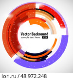 Abstract modern technology circle. Vector illustration. Abstract background for your business artwork. Стоковая иллюстрация, агентство Ingram Publishing / Фотобанк Лори