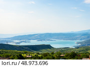 Magnificent view of the Chirkey reservoir in the mountains of the North Caucasus of Dagestan. Russia. Стоковое фото, фотограф Константин Лабунский / Фотобанк Лори