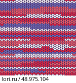 Seamless knitted pattern.  Seamless pattern can be used for wallpaper, pattern fills, web page background. Vector illustration. Стоковая иллюстрация, агентство Ingram Publishing / Фотобанк Лори