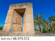 Alcudia Old Town fortress wall in Majorca Mallorca Balearic island of Spain. Стоковое фото, агентство Ingram Publishing / Фотобанк Лори