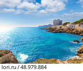 Majorca Cala Ratjada beach Rajada in Capdepera Mallorca. Стоковое фото, агентство Ingram Publishing / Фотобанк Лори