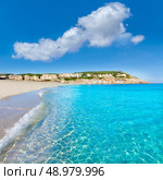 Majorca Cala Mesquida beach in Mallorca Balearic Islands of Spain. Стоковое фото, агентство Ingram Publishing / Фотобанк Лори