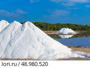 Mallorca Ses Salines Es Trenc Estrenc saltworks in Balearic Islands Spain. Стоковое фото, агентство Ingram Publishing / Фотобанк Лори