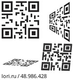 Set of qr code and flash code. Стоковая иллюстрация, агентство Ingram Publishing / Фотобанк Лори