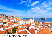 Lisbon cityscape, view of  the Alfama downtown. Стоковое фото, агентство Ingram Publishing / Фотобанк Лори