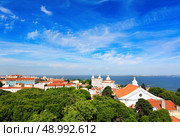 Lisbon cityscape, view of  the Alfama downtown. Стоковое фото, агентство Ingram Publishing / Фотобанк Лори