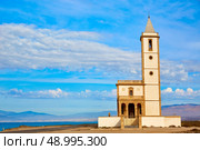 Almeria Cabo de Gata Salinas church in San Miguel Beach at Spain. Стоковое фото, агентство Ingram Publishing / Фотобанк Лори