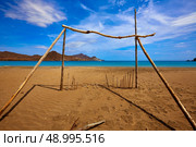 Almeria Playa de los Genoveses beach in Cabo de Gata Spain. Стоковое фото, агентство Ingram Publishing / Фотобанк Лори