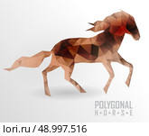 Abstract polygonal horse. Geometric hipster illustration. Polygonal horse. Стоковая иллюстрация, агентство Ingram Publishing / Фотобанк Лори