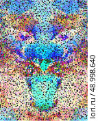 Abstract tiger. Geometric hipster illustration. Poster in pointillism style. Abstract tiger. Geometric hipster illustration. Стоковая иллюстрация, агентство Ingram Publishing / Фотобанк Лори