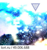 Trendy parallax background. Blur sky, clouds, nature, landscape for Summer Holidays and web design. Стоковая иллюстрация, агентство Ingram Publishing / Фотобанк Лори