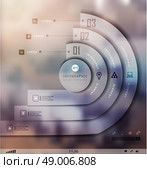 Transparent business Infographics, plat elements. Shadows options, diagram on blur landscape can be used for workflow layout, banner, step up options,  number options,  web template. Стоковая иллюстрация, агентство Ingram Publishing / Фотобанк Лори