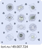 Abstract triangles  design. Abstract polygonal label design. Elements of astronomy and constellation. Cosmic style. . low poly illustration. Стоковая иллюстрация, агентство Ingram Publishing / Фотобанк Лори