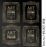 Art deco geometric vintage frame can be used for invitation, congratulation. Стоковая иллюстрация, агентство Ingram Publishing / Фотобанк Лори