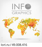 World map background in pointillism style. Modern elements of info graphics. World Map. World map background. Стоковая иллюстрация, агентство Ingram Publishing / Фотобанк Лори
