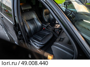 KRASNOYARSK, RUSSIA - May 23, 2025: Black BMW X5 E53. Редакционное фото, фотограф Плотников Дмитрий / Фотобанк Лори
