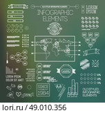 Thin linebusiness Infographics, plat elements. Options, diagram on blur landscape can be used for workflow layout, banner, step up options,  number options,  web template. Стоковая иллюстрация, агентство Ingram Publishing / Фотобанк Лори
