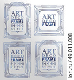 Art deco geometric vintage frame can be used for invitation, congratulation. Стоковая иллюстрация, агентство Ingram Publishing / Фотобанк Лори