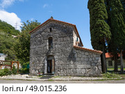 Ancient Church of St. Hypatius on the territory of the Abata fortress. Gagra, Abkhazia. Стоковое фото, фотограф Виктор Карасев / Фотобанк Лори