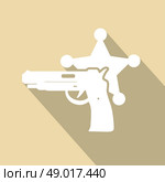 isolated modern police icon with long shadow. Стоковая иллюстрация, агентство Ingram Publishing / Фотобанк Лори