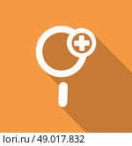 Magnify icon Icon with a long shadow. Стоковая иллюстрация, агентство Ingram Publishing / Фотобанк Лори
