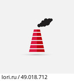 Smoke emission from factory pipes icon. Стоковая иллюстрация, агентство Ingram Publishing / Фотобанк Лори
