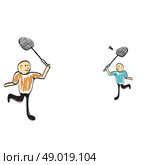 man playing tennis illustration. Стоковая иллюстрация, агентство Ingram Publishing / Фотобанк Лори