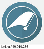 tachometer icon on white circle with a long shadow. Стоковая иллюстрация, агентство Ingram Publishing / Фотобанк Лори