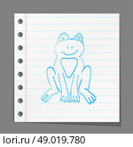 funny cartoon frog. Стоковая иллюстрация, агентство Ingram Publishing / Фотобанк Лори