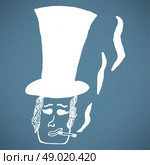 retro smoking man. Стоковая иллюстрация, агентство Ingram Publishing / Фотобанк Лори