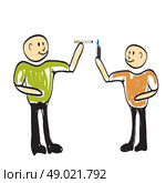 teenager boy smokes illustration. Стоковая иллюстрация, агентство Ingram Publishing / Фотобанк Лори