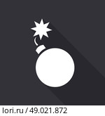 Bomb icon with a long shadow. Стоковая иллюстрация, агентство Ingram Publishing / Фотобанк Лори