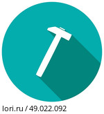 hammer icon with long shadow. Стоковая иллюстрация, агентство Ingram Publishing / Фотобанк Лори